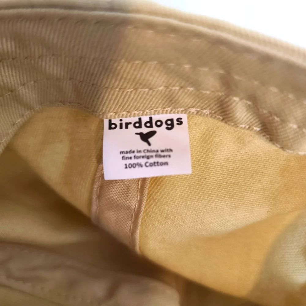 Birddogs Men's Neutral Khaki Minimalist Cotton Hat
